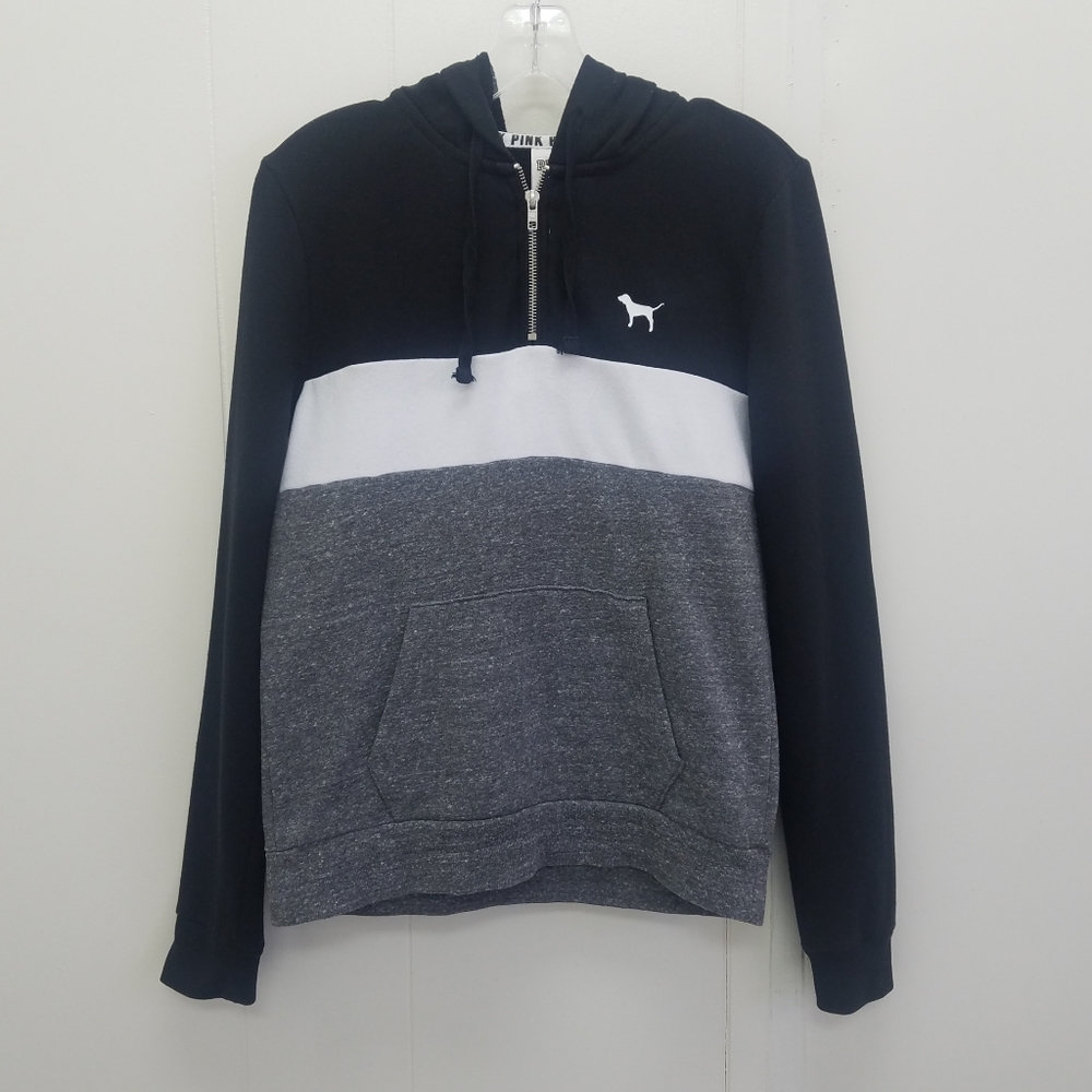 Pink by Victoria's Secret Quarter Zip Hooded Sweatshirt